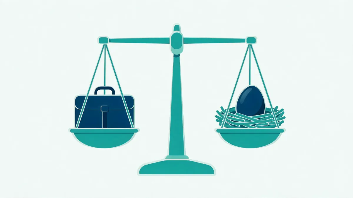 Abstract illustration showing the balance of SSA earnings test rules and early retirement income.