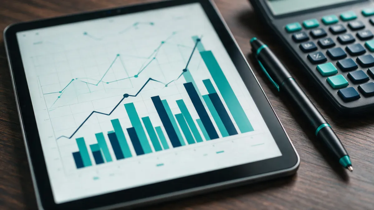 Tablet showing data processing metrics related to FAFSA simplification and student financial applications.
