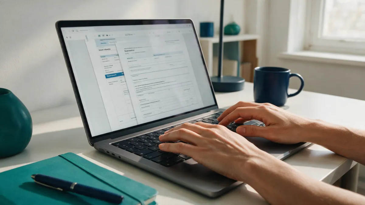 Person reviewing qualifying life event documents for a Special Enrollment Period application.