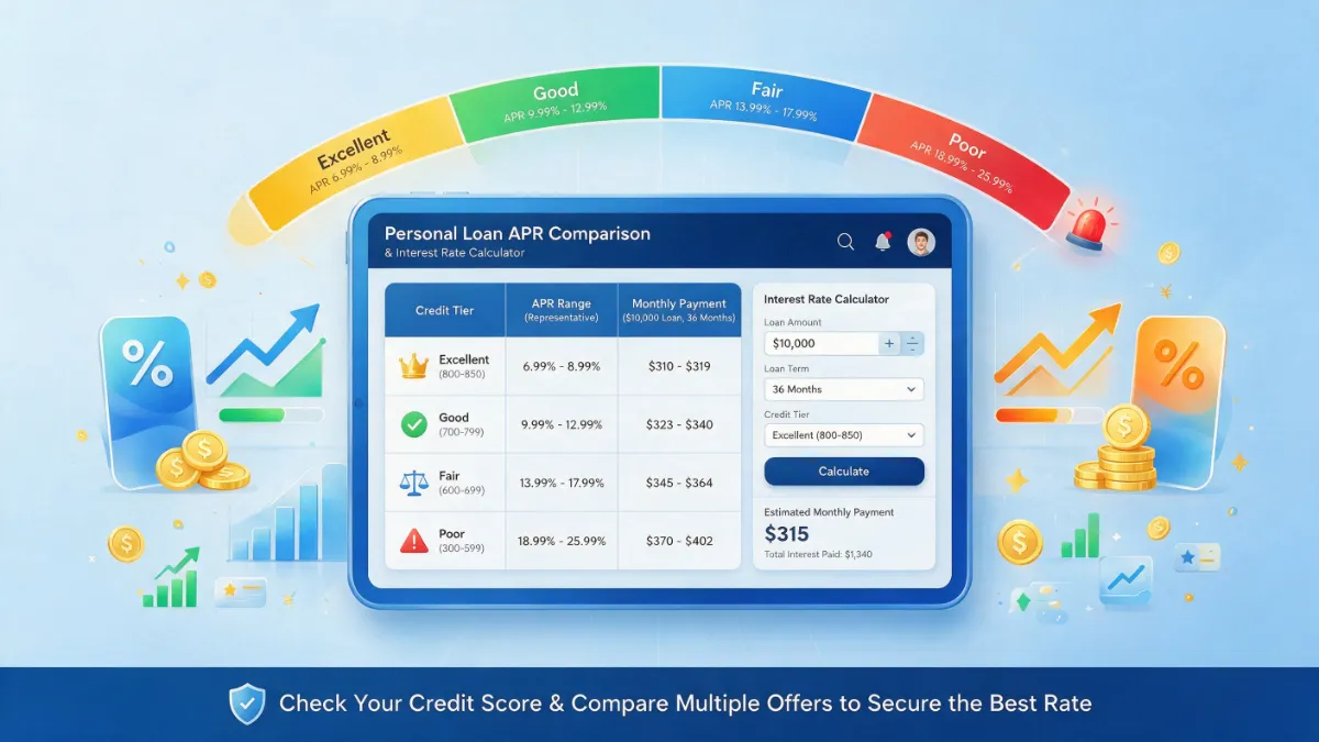 Personal Loan Interest Rates in 2026: Average APRs, Fees & What to Expect