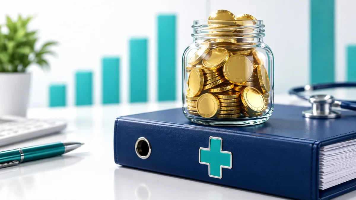 Glass-jar-with-coins A glowing savings jar illustrating pre-tax healthcare contributions and high-deductible health plan limits.