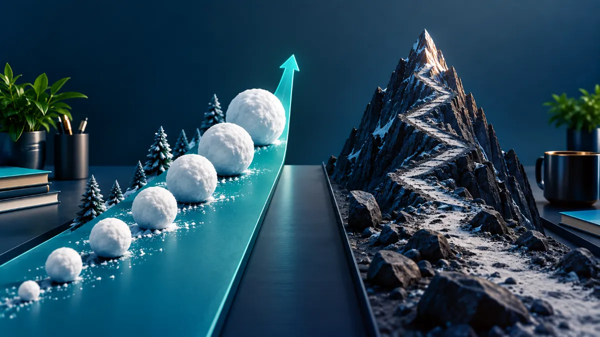 holiday-debt-snowball-and-avalanche-strategies Visual representation of debt snowball and avalanche strategies to clear holiday balances.