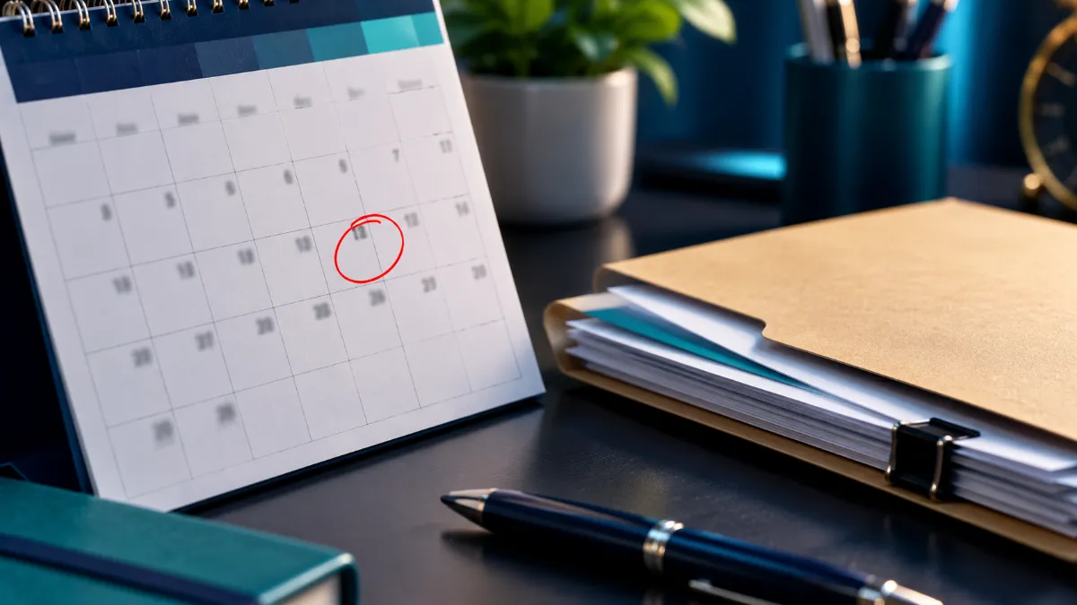 local-property-tax-planning A calendar marking a deadline for the local property tax appeal process.