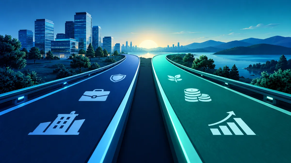 two-parallel-financial-roads SECURE 2.0 Act catch-up rules comparing workplace plans and personal IRAs.